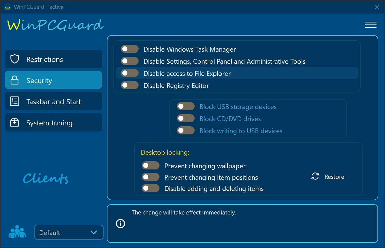 Protezione del sistema Windows